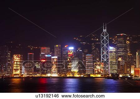 Hong Kong Victoria Harbour and city skyline View Large Photo Image Stock Photograph - Hong Kong Victoria Harbour and city skyline. Fotosearch