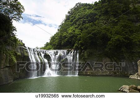 Stock Photography - Shih Fen Waterfall, East Coast, Taiwan. Fotosearch