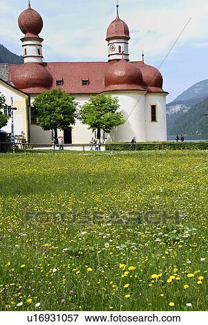 Stock Photo - A Lmeadow And Saint Bartholome Cloister. Fotosearch