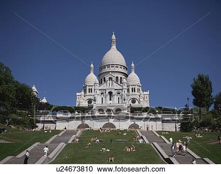 Basilique Du Sacre Coeur View Large Photo Image Stock Image - Basilique Du Sacre Coeur. Fotosearch