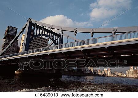 Stock Image - Bridge Near City. Fotosearch