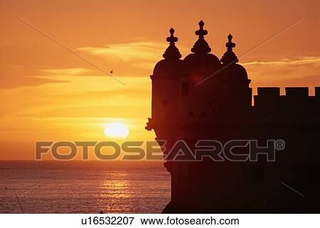 Castle At Sunset View Large Photo Image Stock Photo - Castle At Sunset. Fotosearch