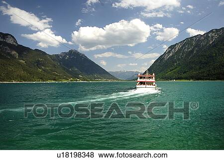 Stock Photo - Lake And A Ship. Fotosearch