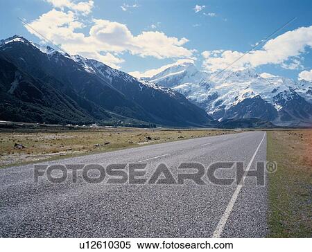 Road Surrounded By Mountains View Large Photo Image Stock Photography - Road Surrounded By Mountains. Fotosearch
