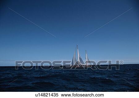 Stock Photography - Sailing Boat On Ocean. Fotosearch