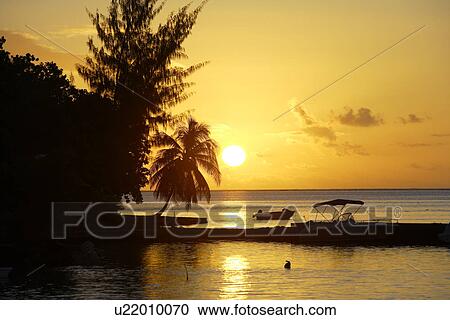Twilight In The Bora Bora Island View Large Photo Image Stock Image - Twilight In The Bora Bora Island. Fotosearch