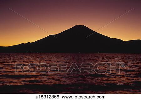 Stock Photography - Mt. Fuji And Lake Motosu. Fotosearch