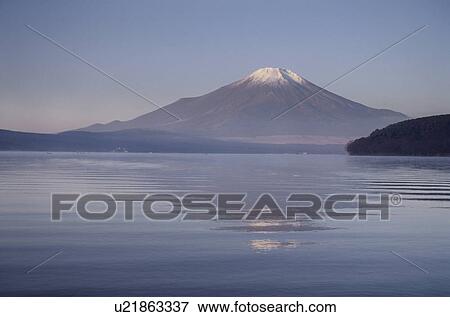 Mt. Fuji And Lake Yamanaka View Large Photo Image Stock Photo - Mt. Fuji And Lake Yamanaka. Fotosearch