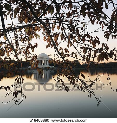Jefferson Memorial reflected in water in Washington, D. C., USA. View Large Photo Image Stock Image - Jefferson Memorial reflected in water in Washington, D. C., USA.. Fotosearch