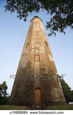 Picture - Lighthouse on Bald Head Island, North Carolina.. Fotosearch