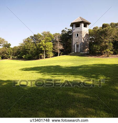 Stock Photo - Lookout tower at park in Bald Head Island, North Carolina.. Fotosearch