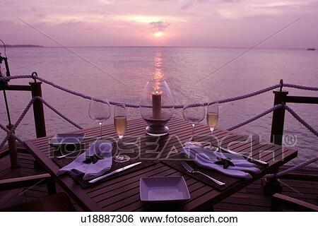 Dinner With The Setting Sun View Large Photo Image Stock Photograph - Dinner With The Setting Sun. Fotosearch