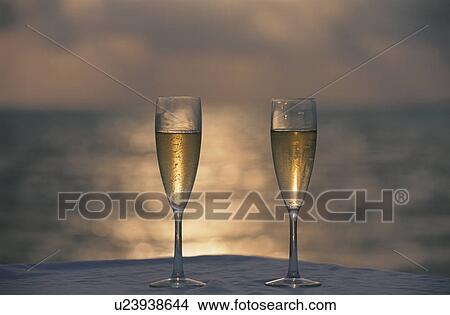 Sunset Bar'S Champagne View Large Photo Image Picture - Sunset Bar'S Champagne. Fotosearch