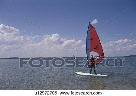 Stock Photography - Windsurfing. Fotosearch