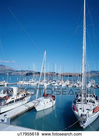 Stock Photo - Yachts In Harbor. Fotosearch