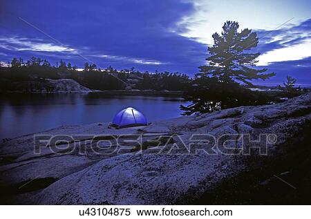 Camping, Georgian Bay, Ontario, Canada View Large Photo Image Stock Photography - Camping, Georgian Bay, Ontario, Canada. Fotosearch