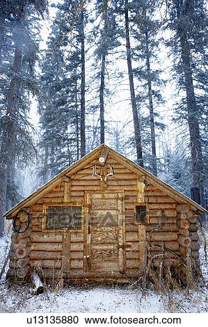 Stock Image - Hunting Cabin, Alberta. Fotosearch