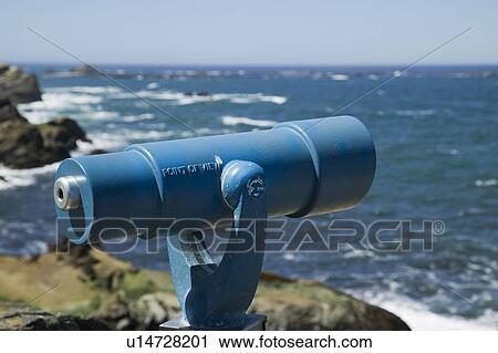 Telescope at Oregon Coast Trail lookout, Shore Acres State Park, Oregon, USA View Large Photo Image Stock Image - Telescope at Oregon Coast Trail lookout, Shore Acres State Park, Oregon, USA. Fotosearch