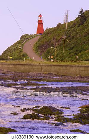 View of St. Lawrence river, road 132 and La Martre lighthouse View Large Photo Image Stock Image - View of St. Lawrence river, road 132 and La Martre lighthouse. Fotosearch