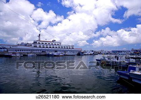 Stock Image - Nautical vessel on the sea in Penghu, Taiwan. Fotosearch