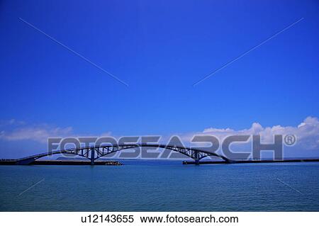 Stock Photography - The arch bridge above the ocean, Penghu, Taiwan. Fotosearch
