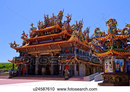 The majestic temple in Penghu, Taiwan View Large Photo Image Stock Image - The majestic temple in Penghu, Taiwan. Fotosearch
