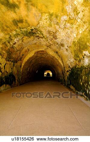 Stock Photograph - The tunnel in Penghu, Taiwan. Fotosearch