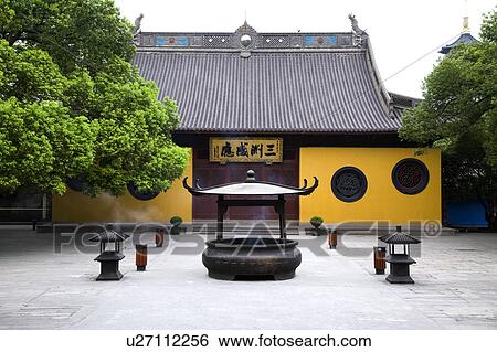 A temple in West Lake, Hangzhou, Zhejiang Province View Large Photo Image Stock Photograph - A temple in West Lake, Hangzhou, Zhejiang Province. Fotosearch