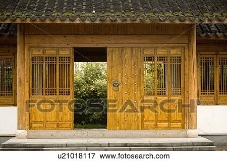 Stock Photo - Architecture by West Lake, Hangzhou, Zhejiang Province. Fotosearch