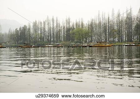 Stock Photo - Beautiful scenery of West Lake in Hangzhou, Zhejiang Province. Fotosearch