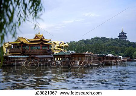 Scenery of West Lake in Hangzhou, Zhejiang Province View Large Photo Image Stock Photo - Scenery of West Lake in Hangzhou, Zhejiang Province. Fotosearch