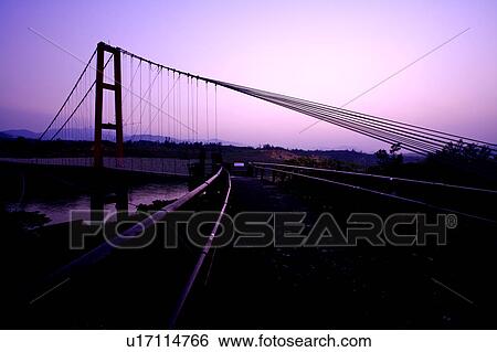 Longmen Suspension Bridge in Taipei County, Taiwan View Large Photo Image Stock Photograph - Longmen Suspension Bridge in Taipei County, Taiwan. Fotosearch