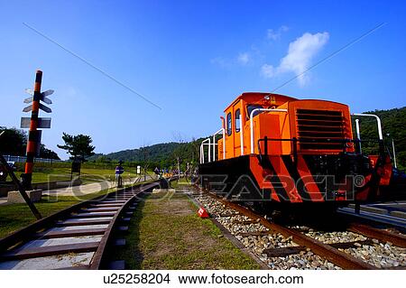 Picture - Railway in Fulong Village, Gongliao Township, Taipei County, Taiwan. Fotosearch