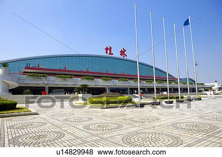 Stock Photo - Liangjiang Airport in Guilin, Guangxi Province, China. Fotosearch