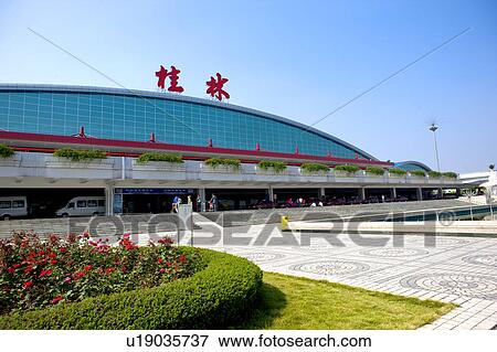 Liangjiang Airport in Guilin, Guangxi Province, China View Large Photo Image Stock Photo - Liangjiang Airport in Guilin, Guangxi Province, China. Fotosearch