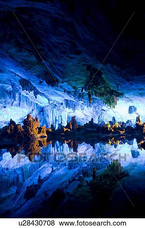 Reed Flute Cave Scenic Area in Guilin, Guangxi Province, China View Large Photo Image Stock Photo - Reed Flute Cave Scenic Area in Guilin, Guangxi Province, China. Fotosearch