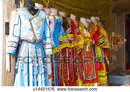 Stock Photograph - Traditional clothing in Guilin, Guangxi Province, China. Fotosearch