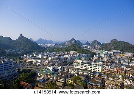 Ubran scene of Guilin, Guangxi Province, China View Large Photo Image Picture - Ubran scene of Guilin, Guangxi Province, China. Fotosearch