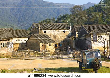 China, Guangxi Province, Guilin, Yangshuo, farmhouses in ancient village View Large Photo Image Picture - China, Guangxi Province, Guilin, Yangshuo, farmhouses in ancient village. Fotosearch