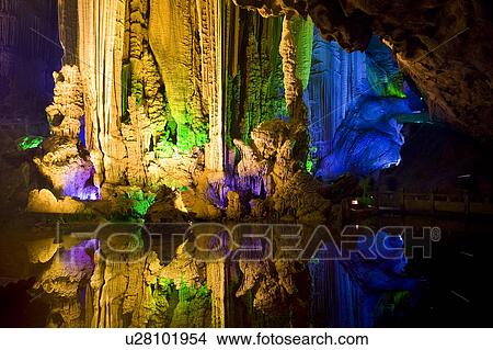 Picture - China, Guangxi Province, Guilin, Yangshuo, Yinzi Cave. Fotosearch