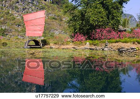 China, Guangxi Province, Guilin, Yangshuo, beautiful scenery of idyllic place View Large Photo Image Stock Photo - China, Guangxi Province, Guilin, Yangshuo, beautiful scenery of idyllic place. Fotosearch