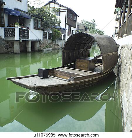 Boat on river, Shanghai View Large Photo Image Stock Photography - Boat on river, Shanghai. Fotosearch