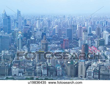 China, Shanghai, Pudong, city skyline and Huangpu River View Large Photo Image Stock Photography - China, Shanghai, Pudong, city skyline and Huangpu River. Fotosearch