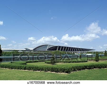 Pudong airport, Shanghai, China View Large Photo Image Stock Photo - Pudong airport, Shanghai, China. Fotosearch