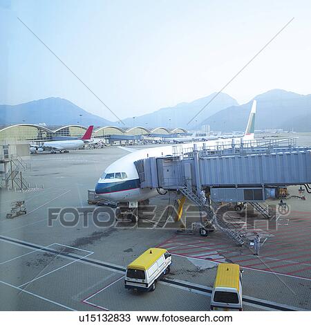Hong Kong International Airport, Airplane View Large Photo Image Stock Image - Hong Kong International Airport, Airplane. Fotosearch