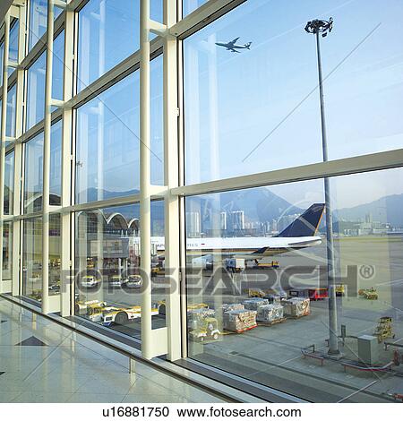 Hong Kong International Airport, Airplane View Large Photo Image Stock Image - Hong Kong International Airport, Airplane. Fotosearch