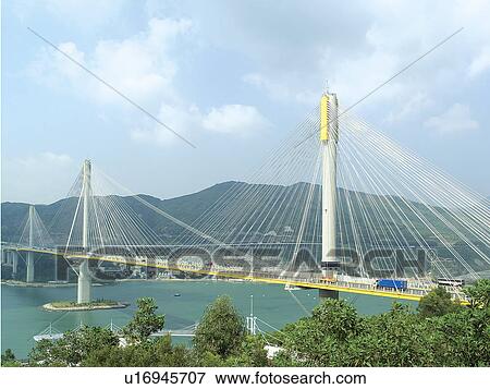 Ting Kau Bridge View Large Photo Image Stock Photo - Ting Kau Bridge. Fotosearch