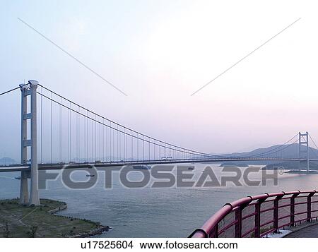 Picture - Tsing Ma Bridge. Fotosearch