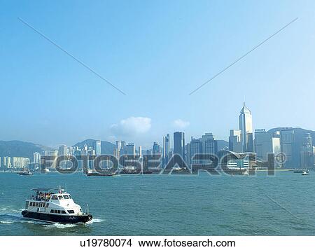 Picture - Victoria Harbor, Boat. Fotosearch