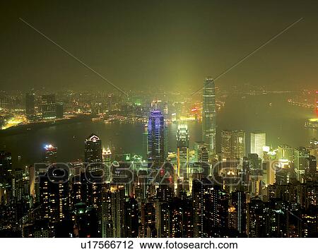 Victoria Harbor, Night scene View Large Photo Image Stock Image - Victoria Harbor, Night scene. Fotosearch